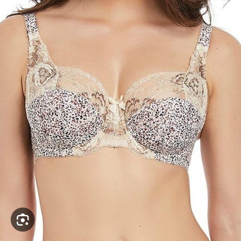 (34H) Fantasie Aimee Underwired Full Cup Bra In Antique Gold Sexy Animal Print